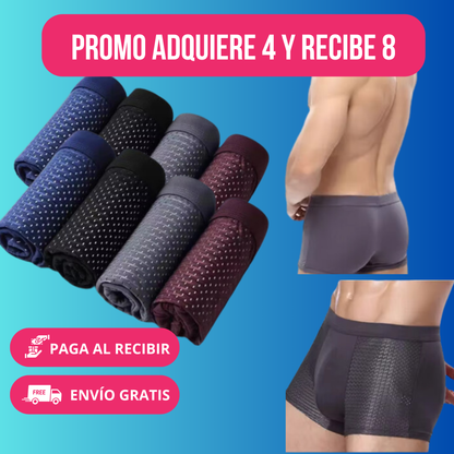 BOXER SEDA DE BAMBÚ | ¡ADQUIERE 4 Y TE REGALAMOS 4!